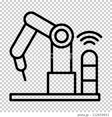 IoTを搭載しているロボット。近くではランプが点灯しています。 IoTを搭載しているロボット。近くではランプが点灯しています。 112659931