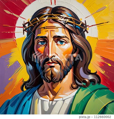 Oil painting of Portrait of Jesus Christ 112660002