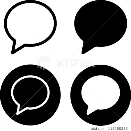 吹き出し　会話　アイコンセット 112660228