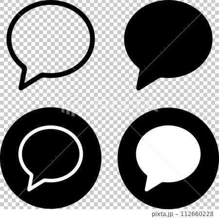 吹き出し　会話　アイコンセット 112660228