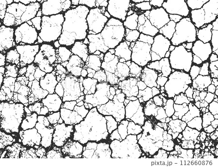 Realistic ground cracks. Rough surface texture pattern 112660876