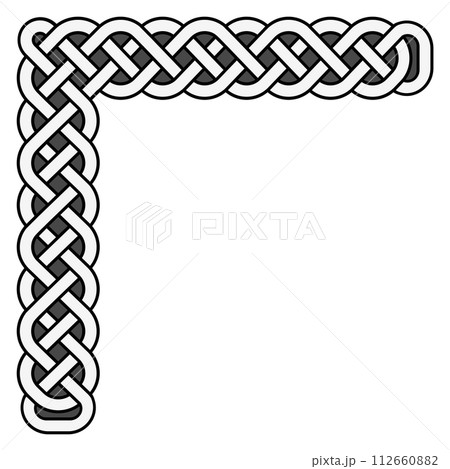 Vinatge british corner ornament. Ancient celtic pattern 112660882