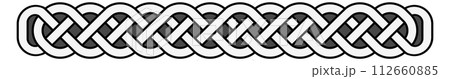 Traditional irish ornament. Celtic knot chain tattoo Traditional irish ornament. Celtic knot chain tattoo 112660885