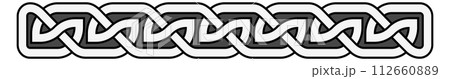 Medieval irish ornament border. Vintage pattern divider 112660889