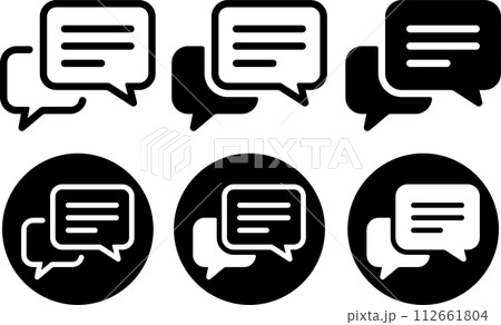 吹き出し 会話 アイコンセット 吹き出し 会話 アイコンセット 112661804