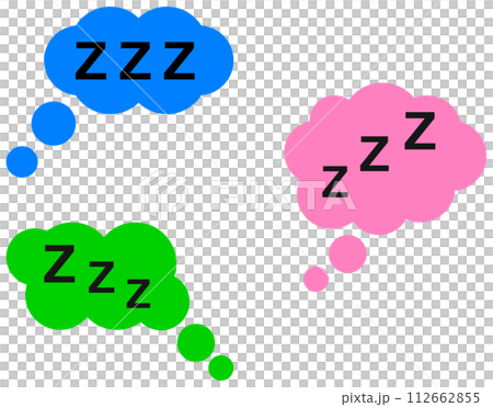 寝るときにイビキをかいているイラスト 112662855