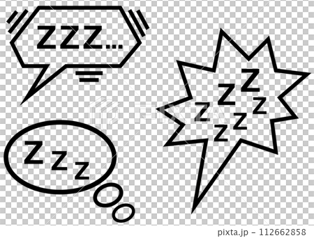 Illustration of someone snoring while sleeping Illustration of someone snoring while sleeping 112662858