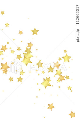 Magic stars vector overlay. Gold stars scattered around randomly, falling down, floating. Chaotic dreamy childish overlay template. Vector magic overlay on white background. Magic stars vector overlay. Gold stars scattered around randomly, falling down, floating. Chaotic dreamy childish overlay template. Vector magic overlay on white background. 112663017