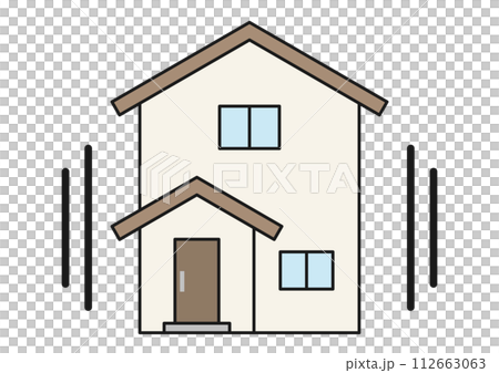 地震中兩層樓房屋搖晃 112663063