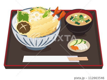 丼物_丼ぶり_天丼定食 112663546