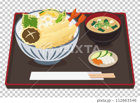 丼物_丼ぶり_天丼定食 112663546