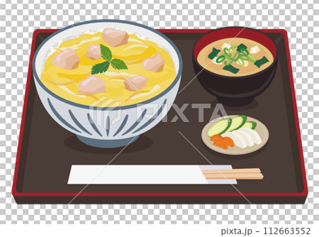 丼物_丼ぶり_親子丼定食 112663552