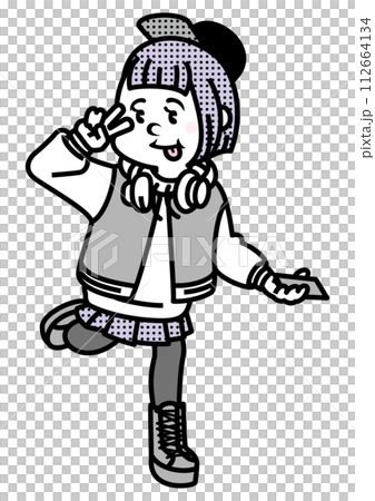 おしゃれな女性_スタジャン 112664134