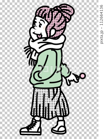 Stylish women_secondhand clothes 112664136