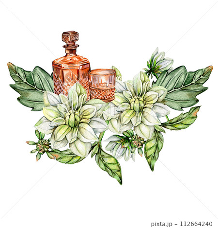 Watercolor rusty old elements and dahlia composition. Hand drawn illustration or a summer garden. Design for baby shower party, birthday, cake, holiday celebration design, greetings card,invitation. Watercolor rusty old elements and dahlia composition. Hand drawn illustration or a summer garden. Design for baby shower party, birthday, cake, holiday celebration design, greetings card,invitation. 112664240