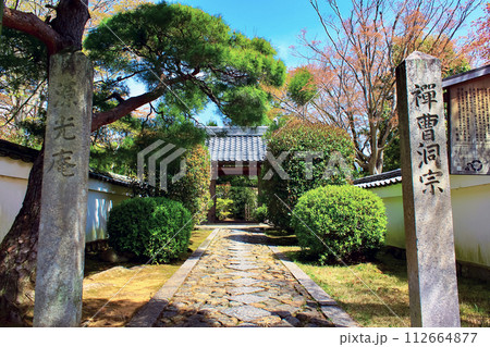 【京都】春の源光庵 参道と表門(総門) 【京都】春の源光庵 参道と表門(総門) 112664877