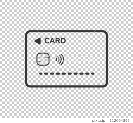 クレジットカードのシンプルなイラスト クレジットカードのシンプルなイラスト 112664895