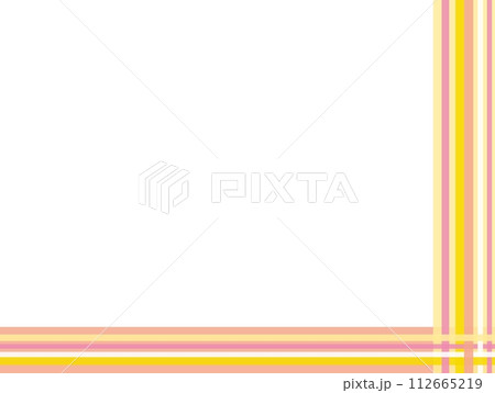 ストライプ　ボーダー　フレーム　ホワイトスペース　パステルカラー 112665219