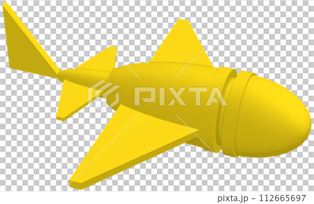 黄金ジェット（黄金スペースシャトル）のイラスト素材 [112665697] PIXTA
