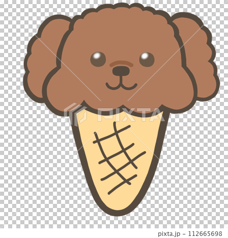 dog ice cream poodle animal sweets sweets dog ice cream poodle animal sweets sweets 112665698