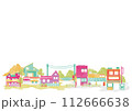 街並みイラストフレーム 112666638