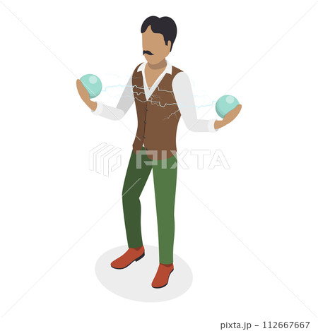 3D Isometric Flat Vector Set of Great Scientists, Famous Person in Science. Item 2 112667667