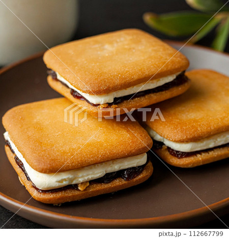 レーズンバターサンドクッキー レーズンバターサンドクッキー 112667799