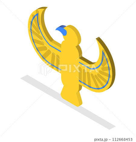 3D Isometric Flat Vector Set of Egypt Symbols,...のイラスト素材 [112668453 ...