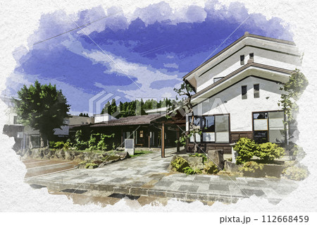 水彩画風 飯山 高橋まゆみ人形館 長野県飯山市 水彩画風 飯山 高橋まゆみ人形館 長野県飯山市 112668459