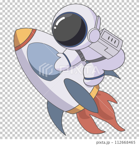 cartoon of a cute astronaut cartoon of a cute astronaut 112668465