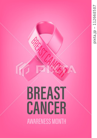Breast cancer awareness month. 3d vector illustration 112668587