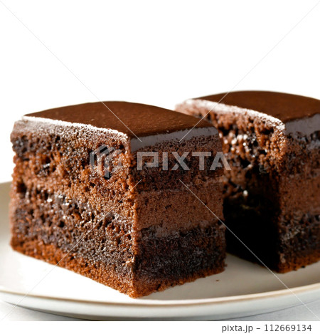 濃厚で美味しそうなチョコレートケーキ 112669134