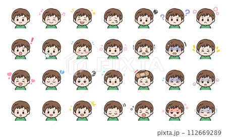 男の子の表情セット 112669289