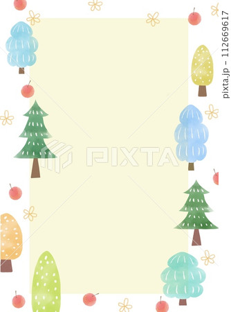 ツリーのデザインフレーム ツリーのデザインフレーム 112669617