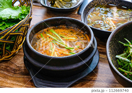 Korea style Spicy Eel Stew Korea style Spicy Eel Stew 112669740