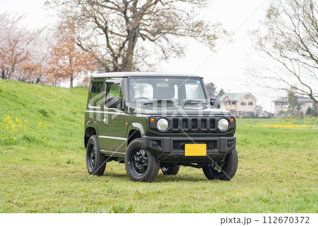 桜 満開 4WD 軽自動車 運転 ドライブ 桜 満開 4WD 軽自動車 運転 ドライブ 112670372