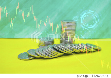 The concept of financial markets in a downturn 112670683