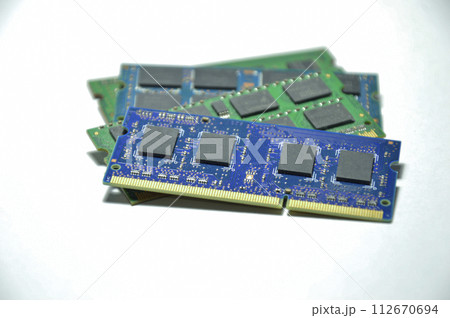 image of ram laptop on a white background There will be a lot of dust in the picture after use. 112670694