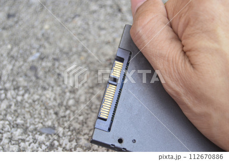Laptop ssd disk is a modern technology. widely used 112670886