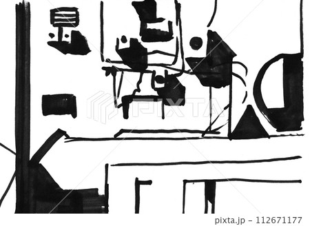 air conditioner and CCTV cameras on wall of house air conditioner and CCTV cameras on wall of house 112671177
