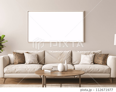 Bright Scandinavian Style Living Room Interior 112671977