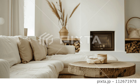 Bright Scandinavian Style Living Room Interior Bright Scandinavian Style Living Room Interior 112671978