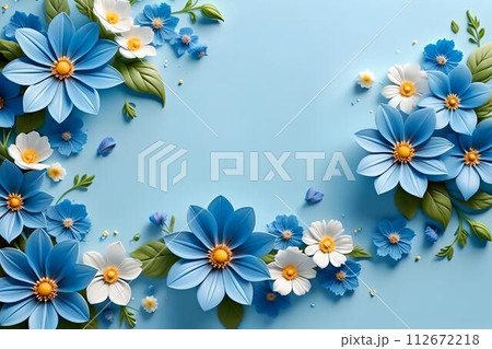 beautiful abstract background with bright flowers. 112672218