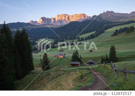 South Tirol with famous Seiser Alp, Italy, Europe 112672517