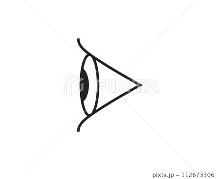 Eye side, see, vision icon. Vector illustration. 112673306