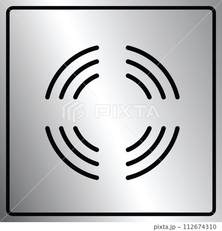 Steel metal silver perforated texture background - bathroom drain - circle 112674310