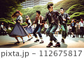 AI-generated content. Japanese Rockabilly Dancers At Yoyogi Park, Shibuya, Tokyo 112675817