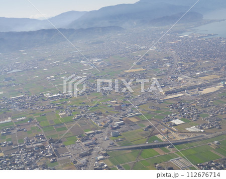 上空より望む松山平野(愛媛県) 112676714