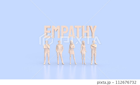 The Human figure and text for empathy concept 3d rendering. The Human figure and text for empathy concept 3d rendering. 112676732