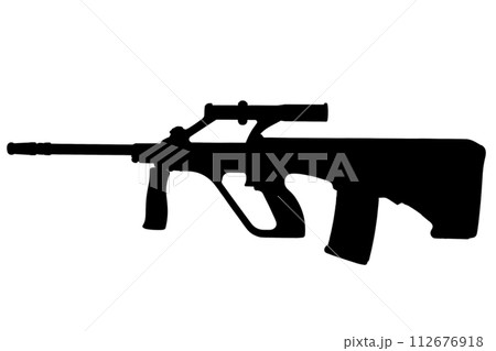Austrian rifle black silhouette Austrian rifle black silhouette 112676918